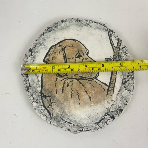 Shapes of Clay Mt St Helens Ash Dog Plaque Art Wall Hanging Decor Signed Stan - Picture 6 of 10